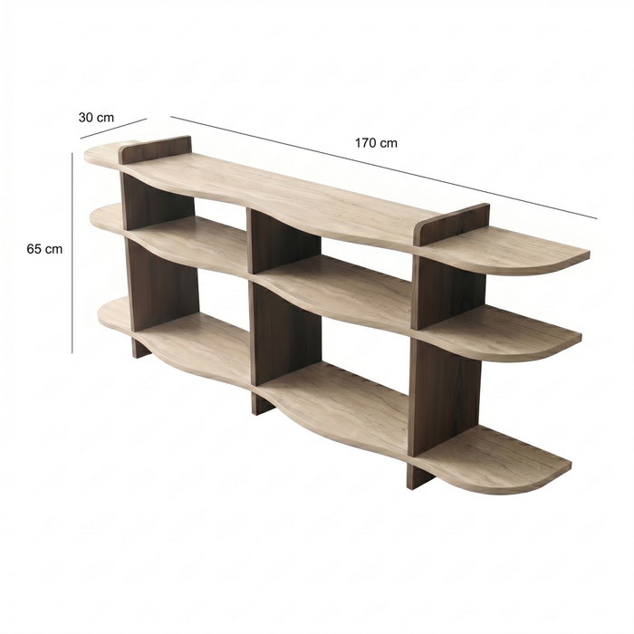 Hanah Home Flusso - Travertino, Walnut Hanah Home Flusso - Travertino, Walnut
